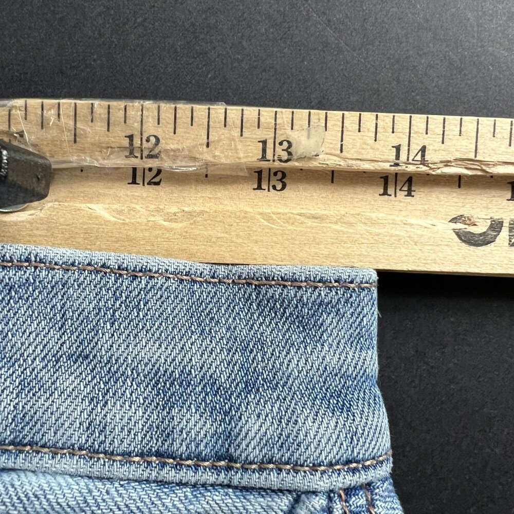 American Eagle Jean Women 27x28* Highest Rise 90s Flare Blue Cotton Denim Tag 6R - Picture 16 of 16